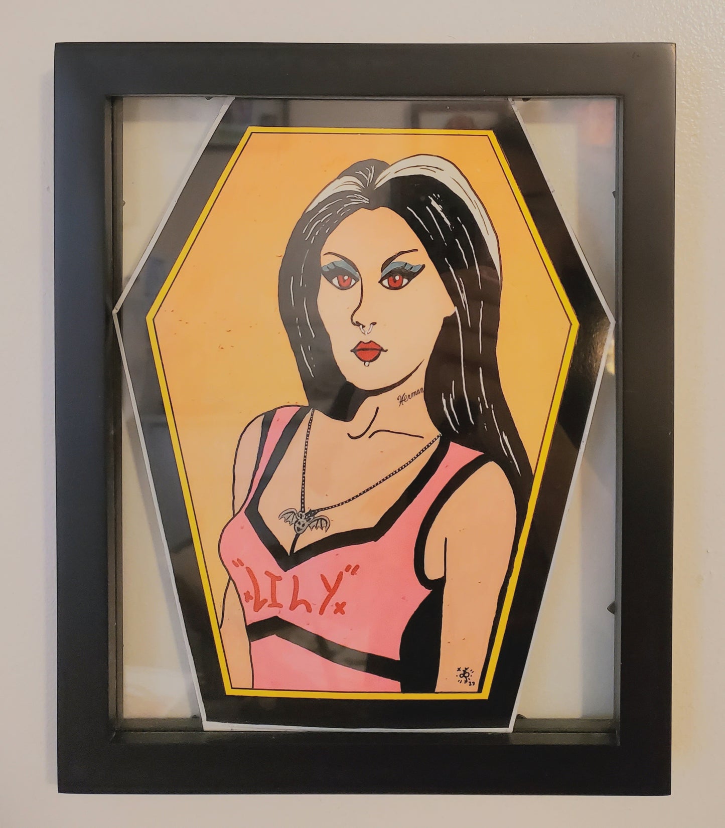 Lily coffin cut print