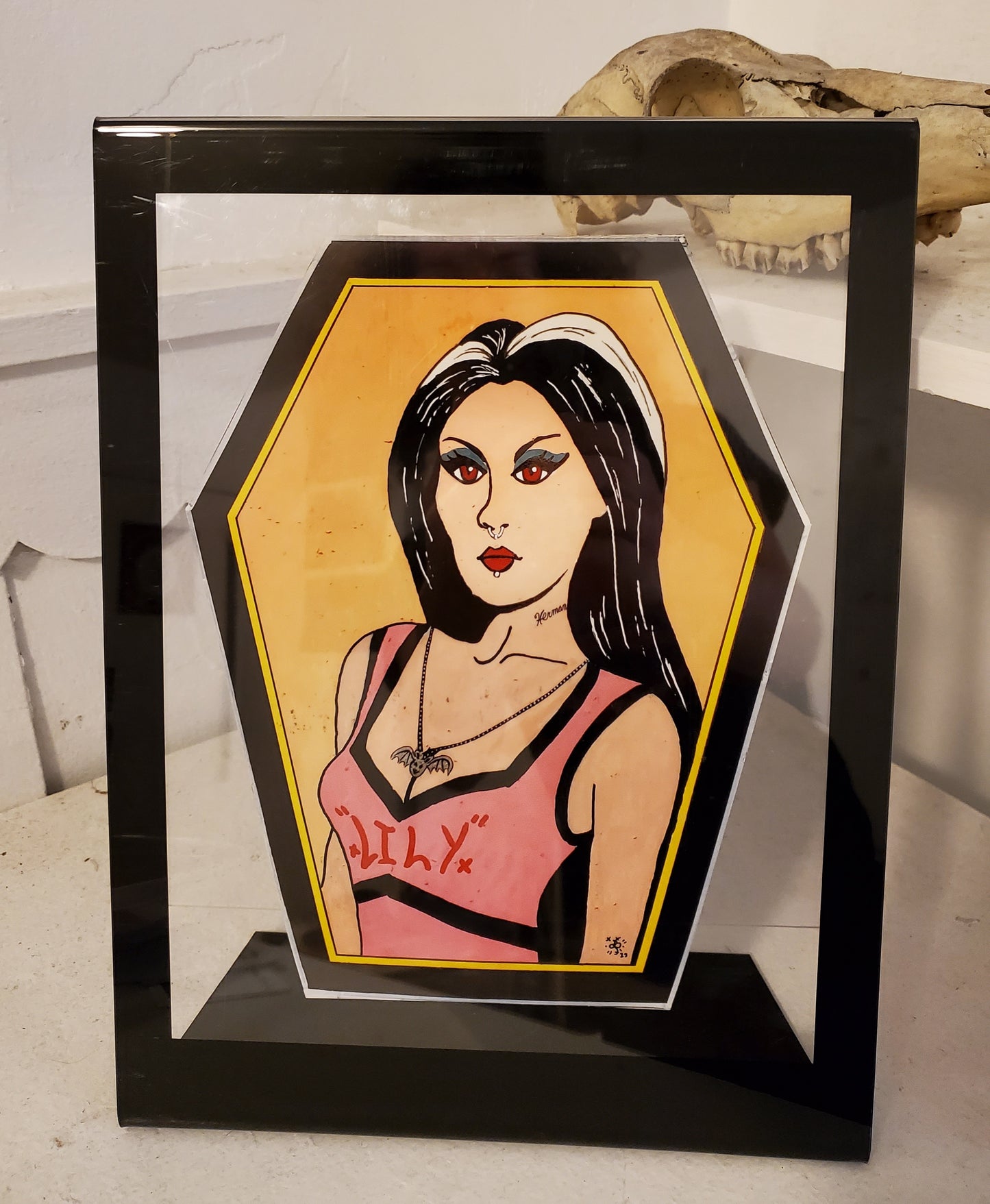 Lily coffin cut print