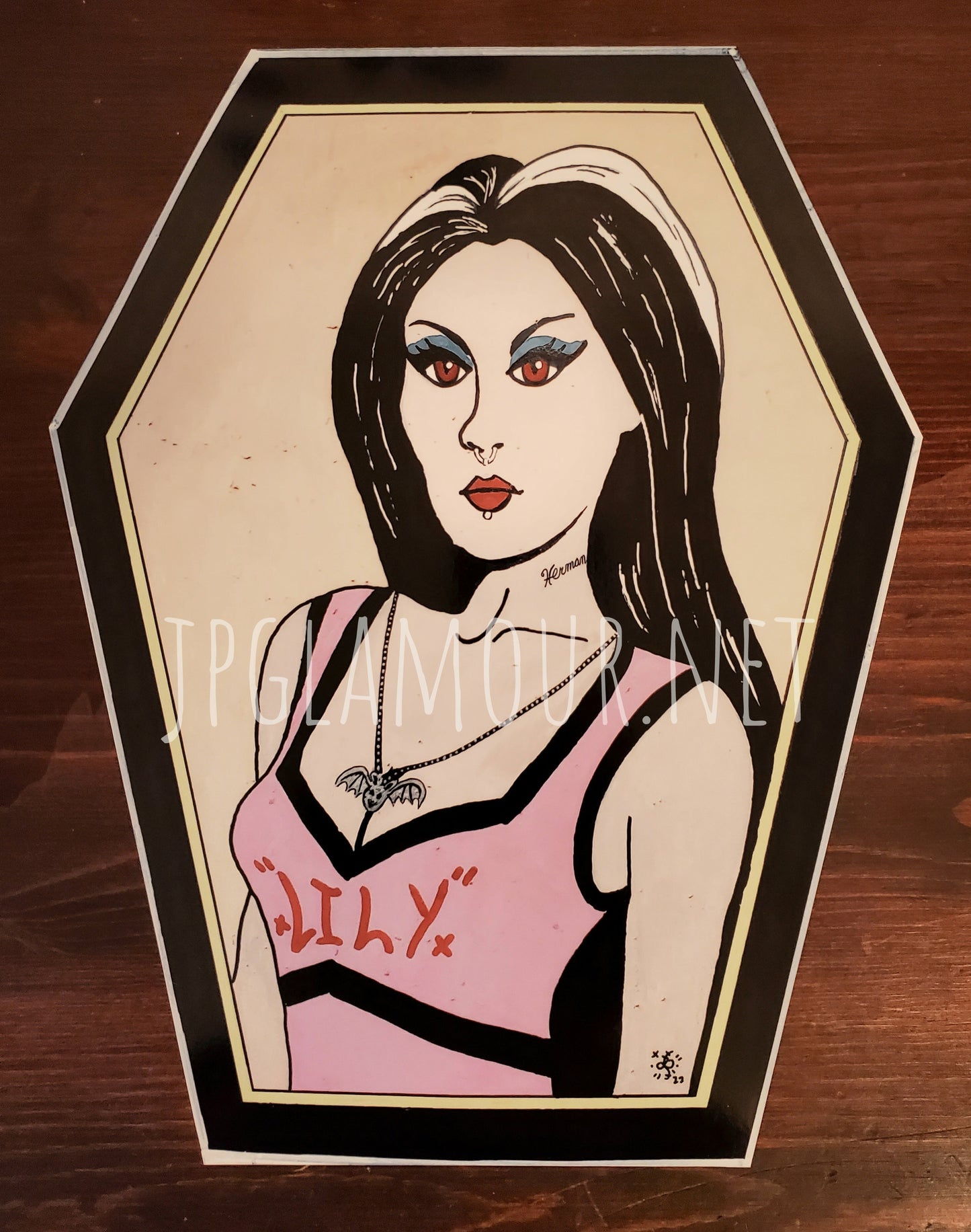 Lily coffin cut print