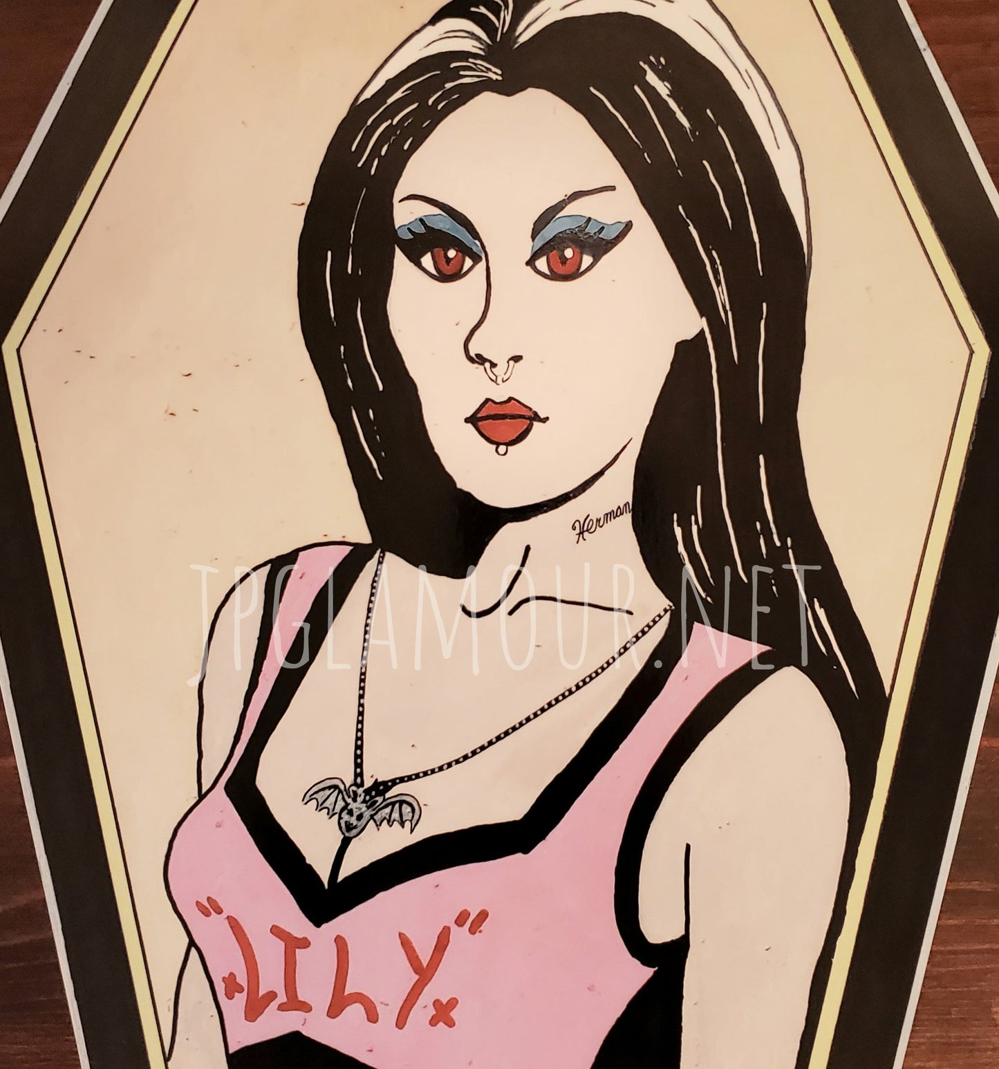 Lily coffin cut print