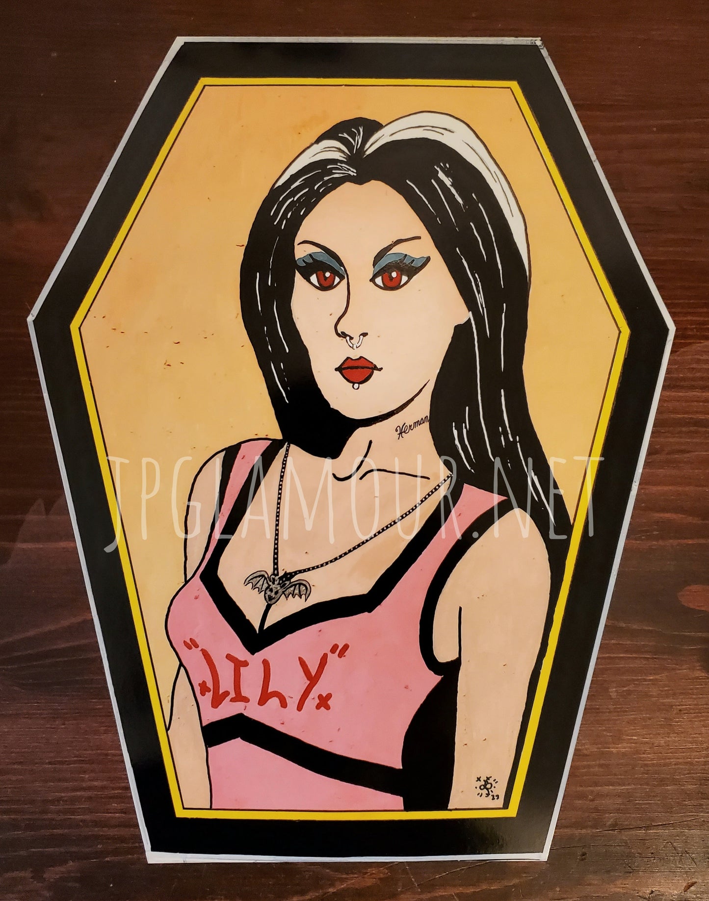 Lily coffin cut print
